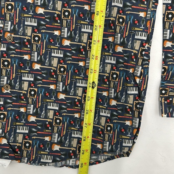 Haupt Button Up Shirt Mens Geometric Long Sleeve - Picture 2 of 5